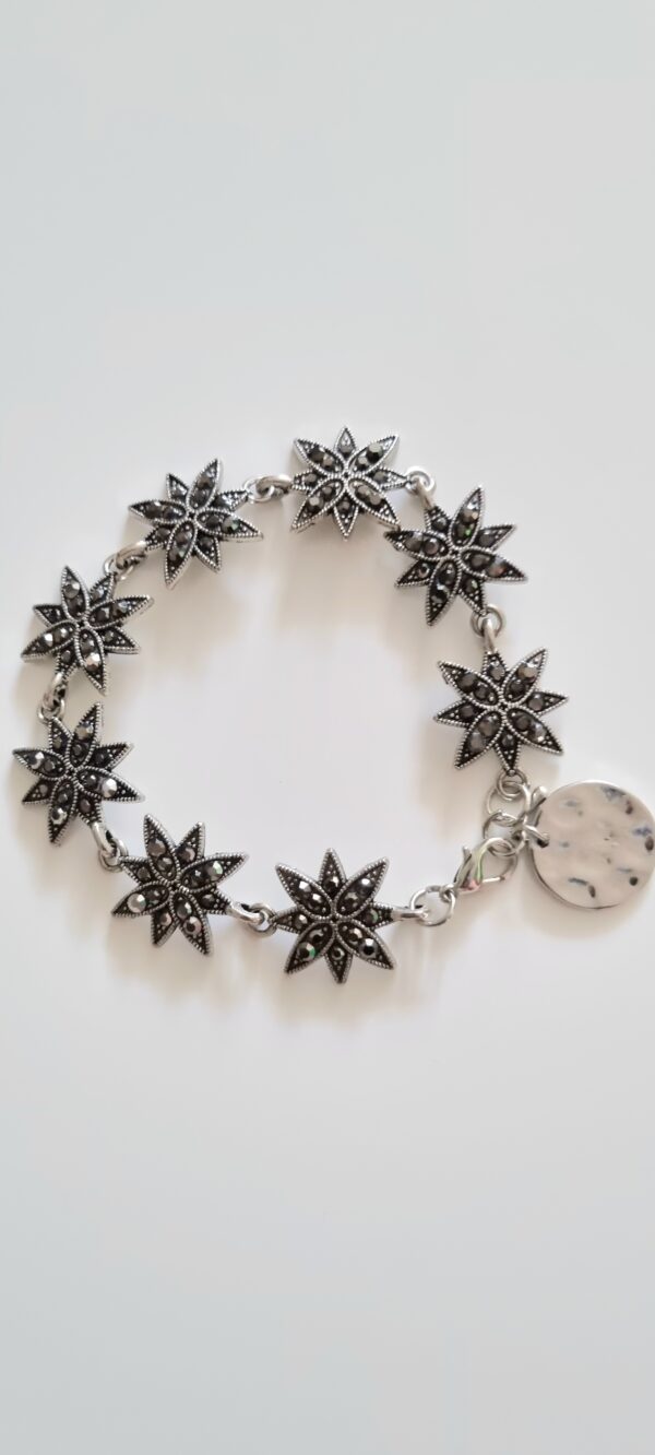 Antique Silver Crystal Bracelet