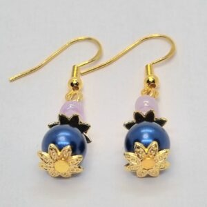 Navy-Blue Dangle Earring