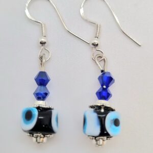Deep Blue Evil Eye Earring