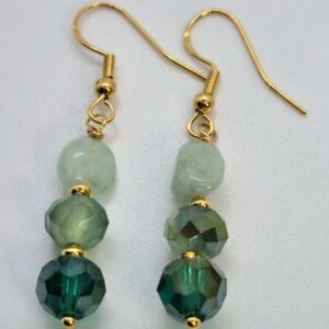 Jade Mint Gold Earring
