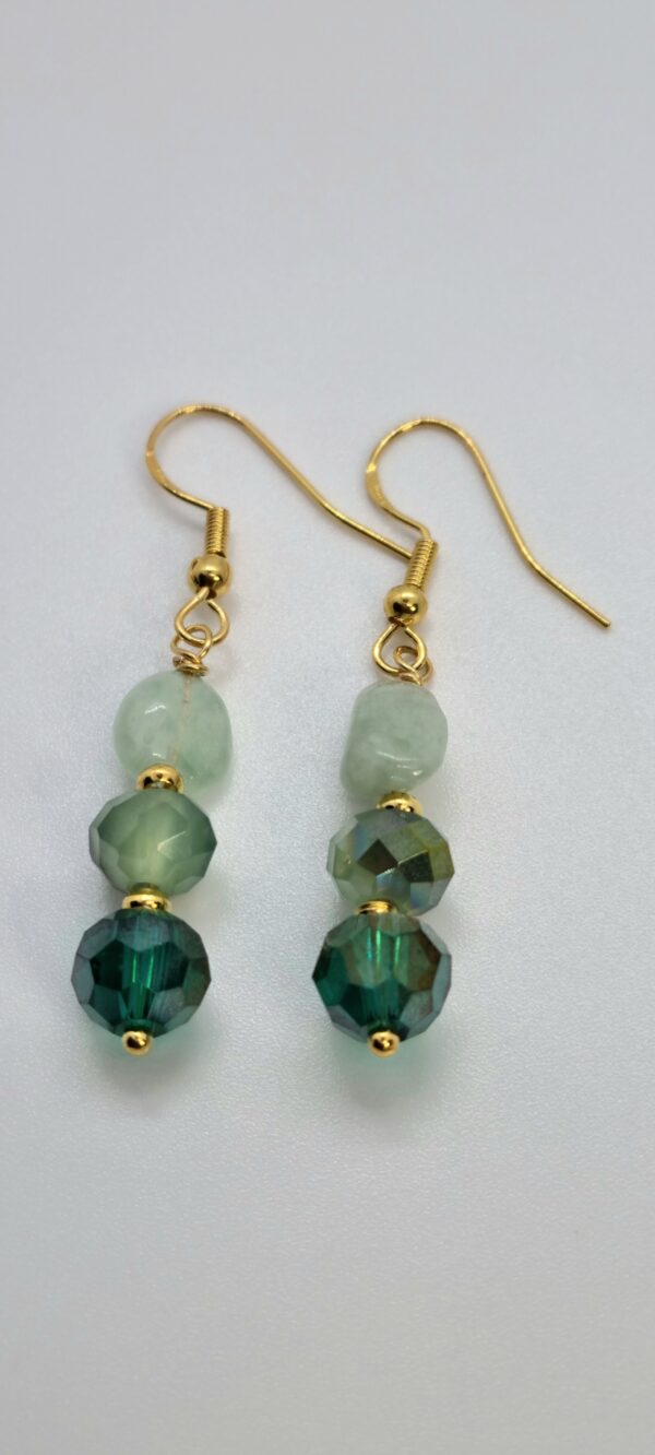 Jade Mint Gold Earring