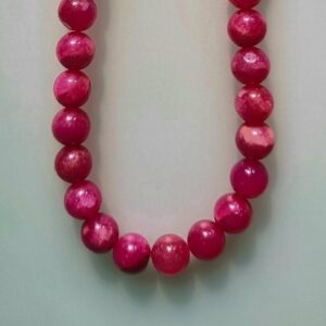 Natural Ruby Jade Necklace