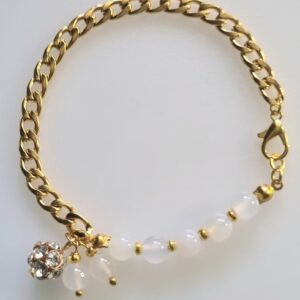Gold Jade Chain Bracelet