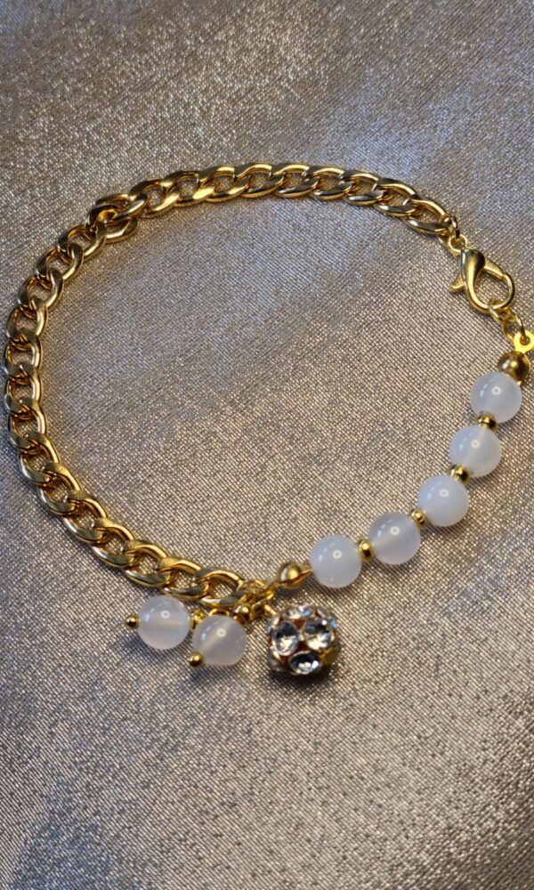 Gold Jade Chain Bracelet