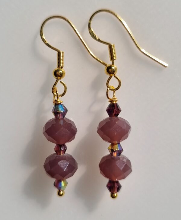 Maroon Dark Earring