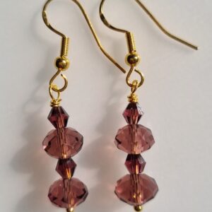 Burgundy Crystal Earring