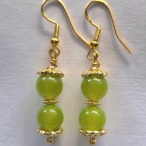 Pale Green Glass Earring