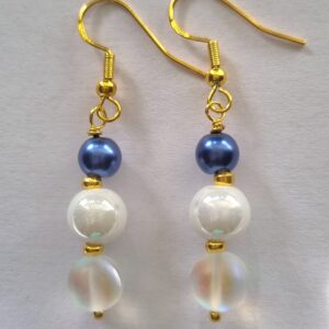 Snow White Sphere Earring