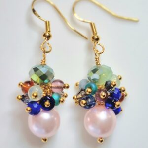 Gemstone Cluster Earring